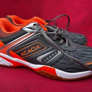 Acacia Gray and Orange Athletic Shoes